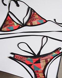 One of the kente bikinis produced by Bema