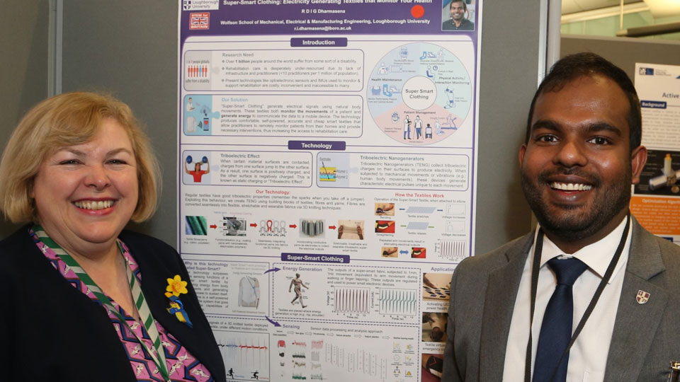 Jane Hunt MP with Dr Ishara Dharmasena at STEM for Britain