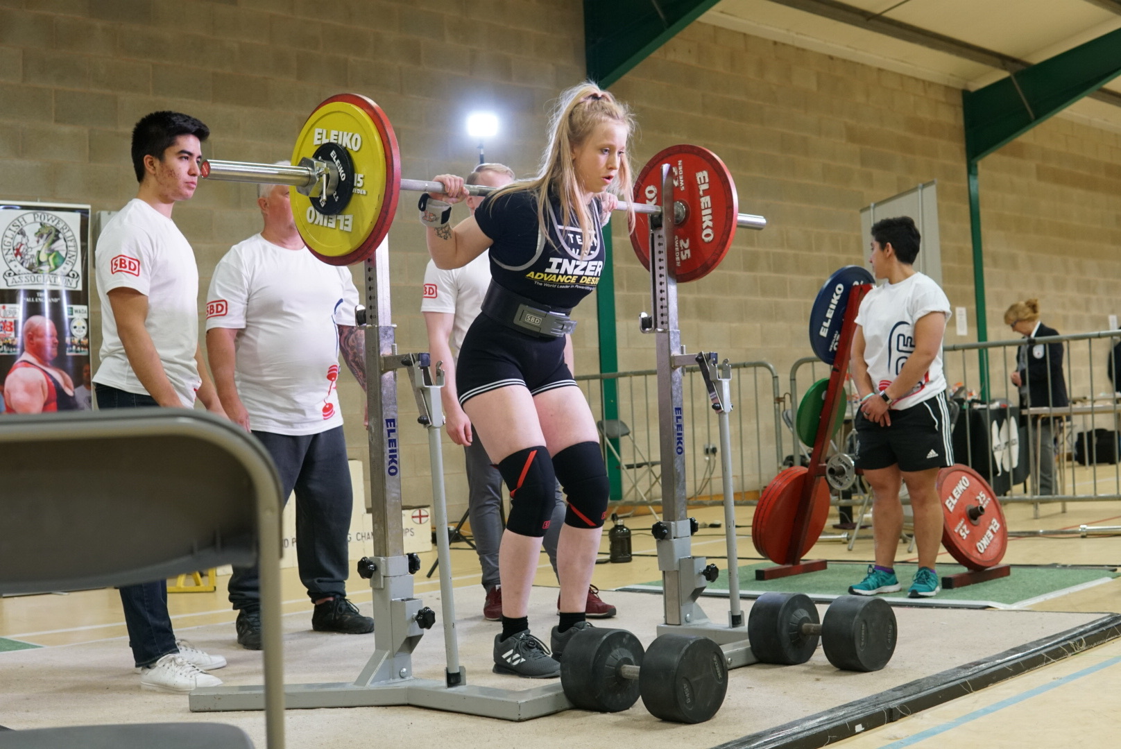 Powerlifter Lottie Blythe at the British Junior Classic Championships 