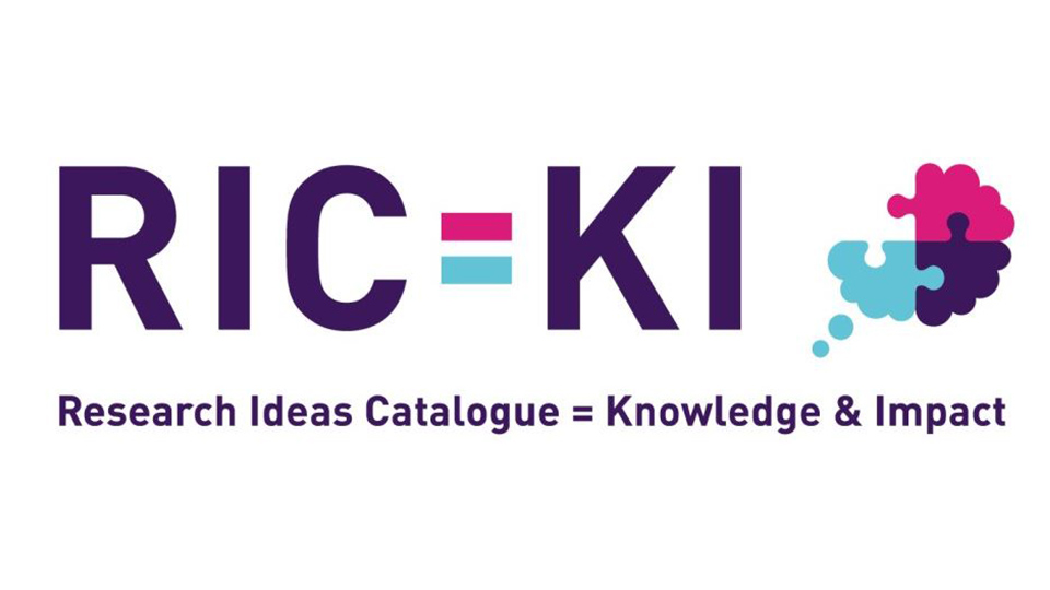 RIC-KI Logo with the words Research Ideas Catalogue = Knowledge and Impact underneath