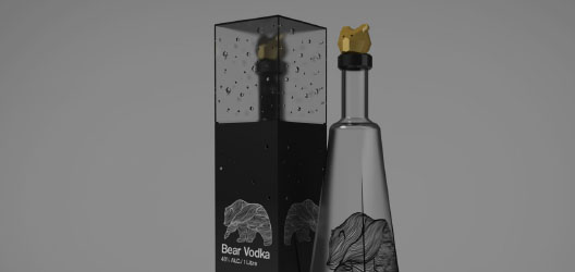 Packaging design concept for Bear Vodka