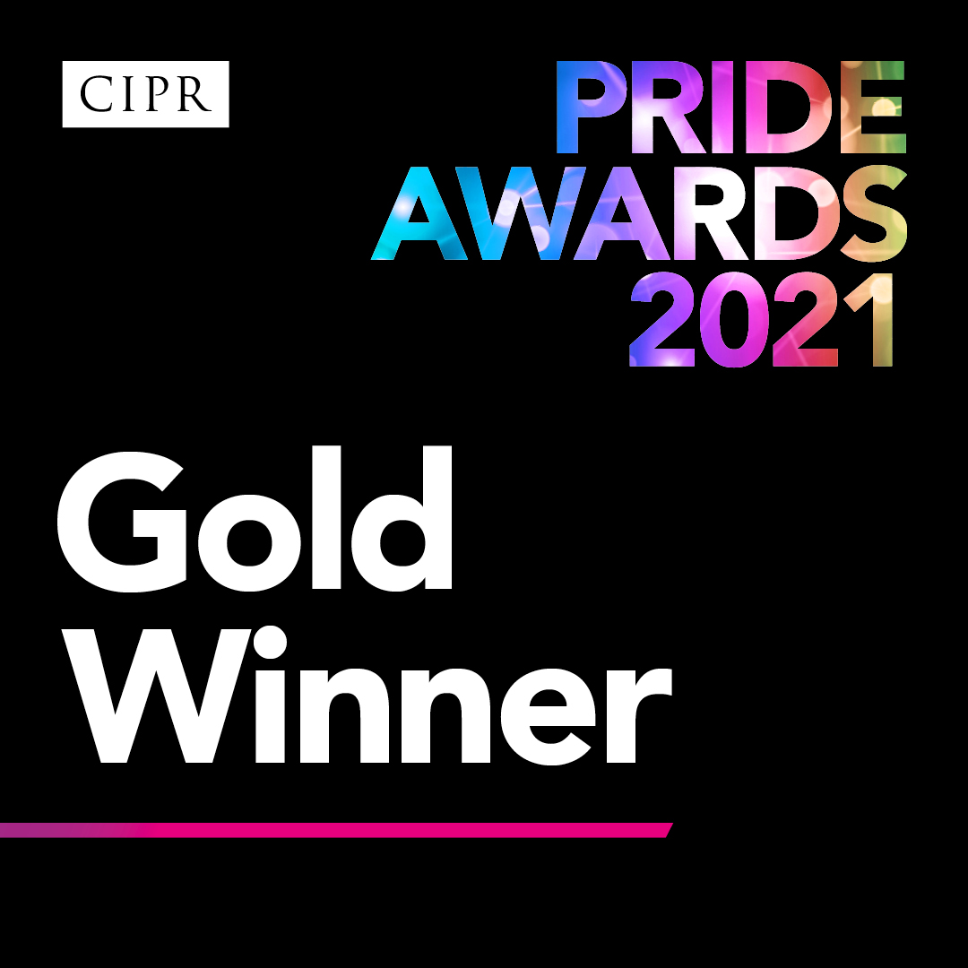 Gold award icon with the PRide branding