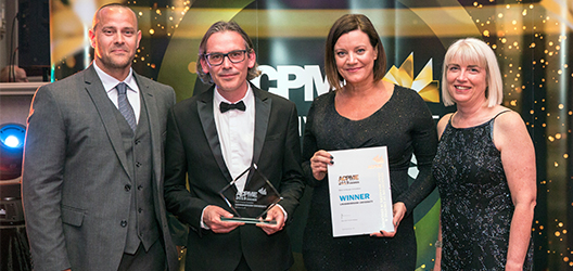 photo of colleagues from Creative and Print Services at the ACPME awards 