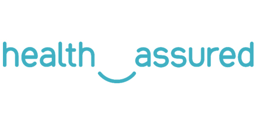 A logo of the University's new EAP provider for 2020, Health Assured. Text is in blue. 