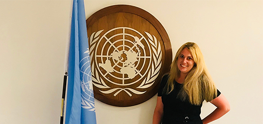 photo of Holly Collison at the United Nations HQ
