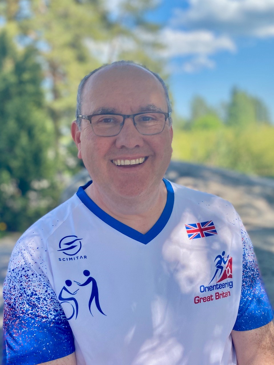 Image of Iain Phillips wearing Orienteering Great Britain T-shirt