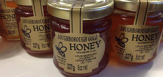 Jars of Loughborough Gold honey