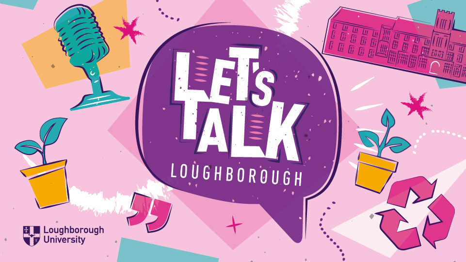 Let's Talk Loughborough branding with recycle image and plant pot
