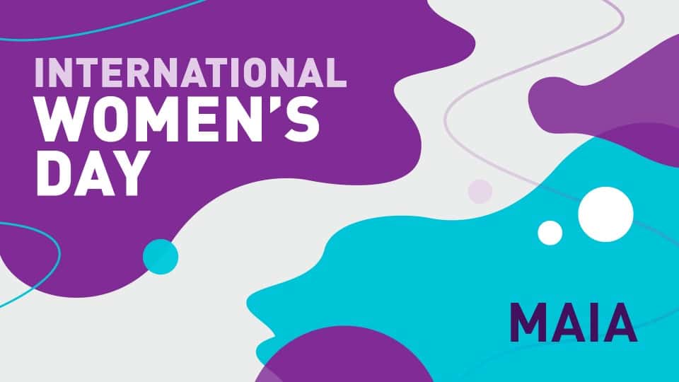 Blue and purple squiggles with text reading 