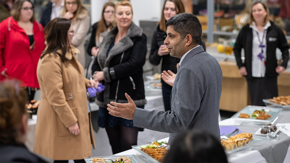 Head of Food and Drink Gagan Kapoor speaking to guests at the launch event