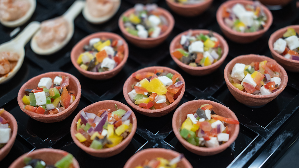 Photos of canapes at the launch event 