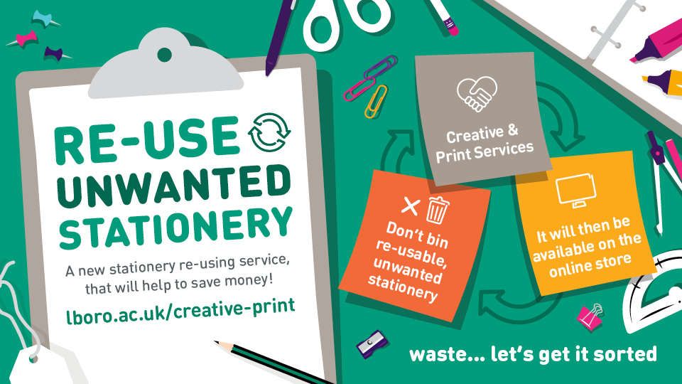 Illustrative graphic of stationery items including pins, clipboards, paperclips with info on how the new scheme will work