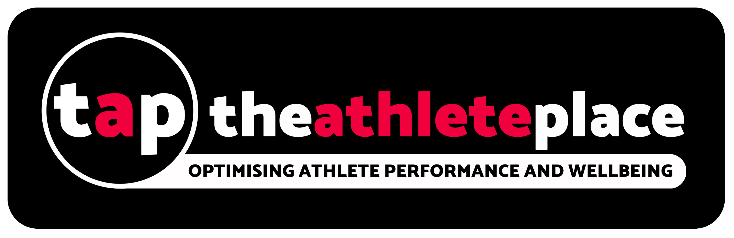 Black background with The Athlete Place in white text 