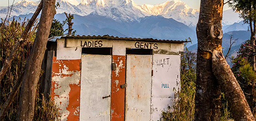 Toilets in Nepal. 