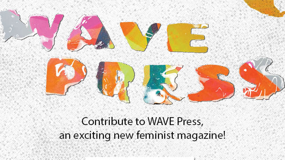 Visual identity of Wave Press magazine with the name of it included