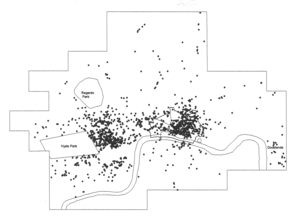 Banks: spatial distribution of firms