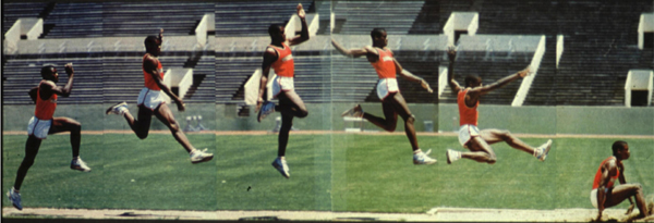 photo sequence of Lewis jump